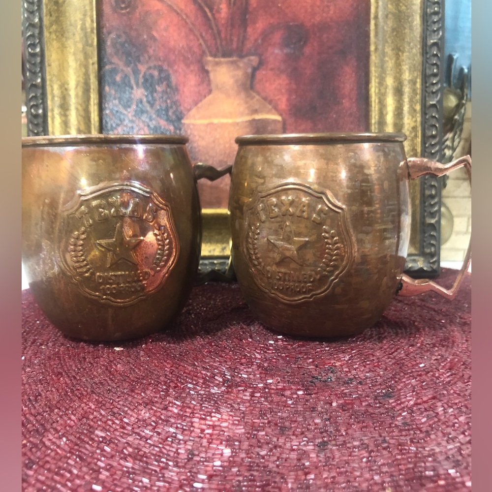 Texas copper mule mugs